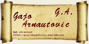 Gajo Arnautović vizit kartica